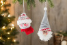 Textilní ozdoba \X-MASS WHITE\ 12cm/3dr