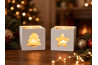 Svícen \TREE&STAR-wood\ 8x8x7/2dr.