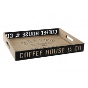 Podnos \COFFEE HOUSE\ 40x29x7cm/dřevo