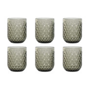 Sklenice 6ks \GREY STYLE\ 8x8x10/240ml