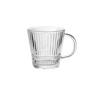 Skleněný hrnek \GRATED\ 8.5x6.5x9/265ml