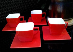 Kávová souprava \RED\ pro 4 osoby