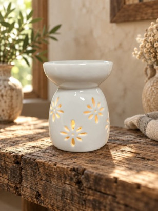 Porcelánová aromalampa \WHITE I\ 9x7.5cm