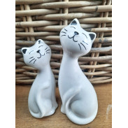Sada 2ks figurek \BÍLÁ KOČKA\ 14.5x11x6