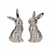 Figurka \ZAJÍČEK STŘÍBRNÝ\ 14-15,5cm/2dr