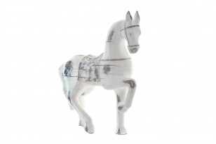 Soška kůň \AGED WHITE\ 39x13x45cm-resin