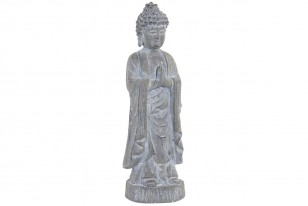 Soška \BUDDHA AGED GREY\ 16x15.6x50.7cm