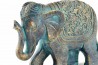 Soška slon \GOLDEN BLUE\ 15x4.5x12-resin