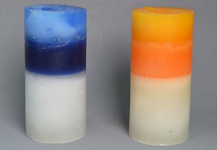 Trojbarevná svíčka válec 15x8 (470gr)/2b
